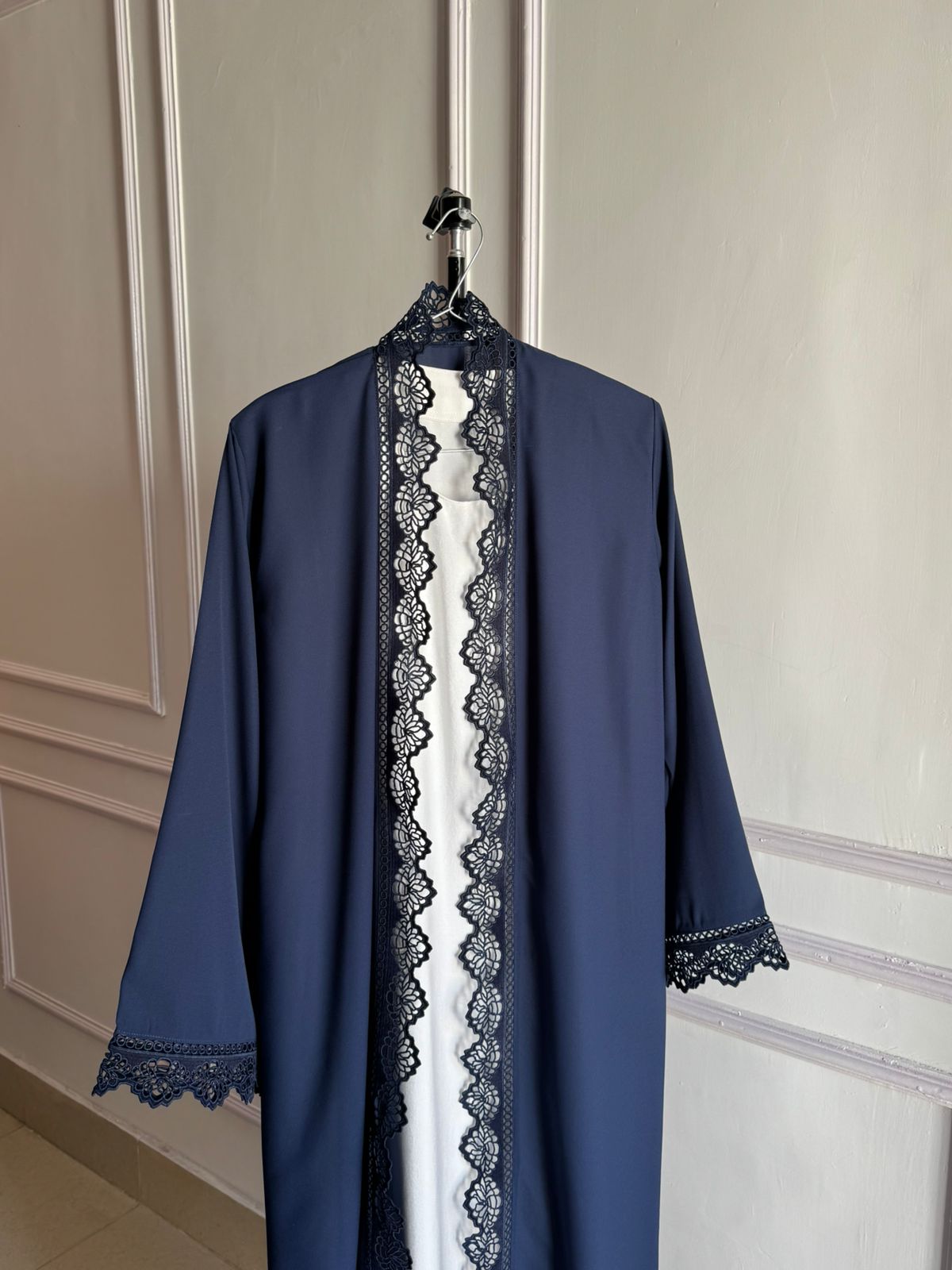 Blue Bloom Abaya