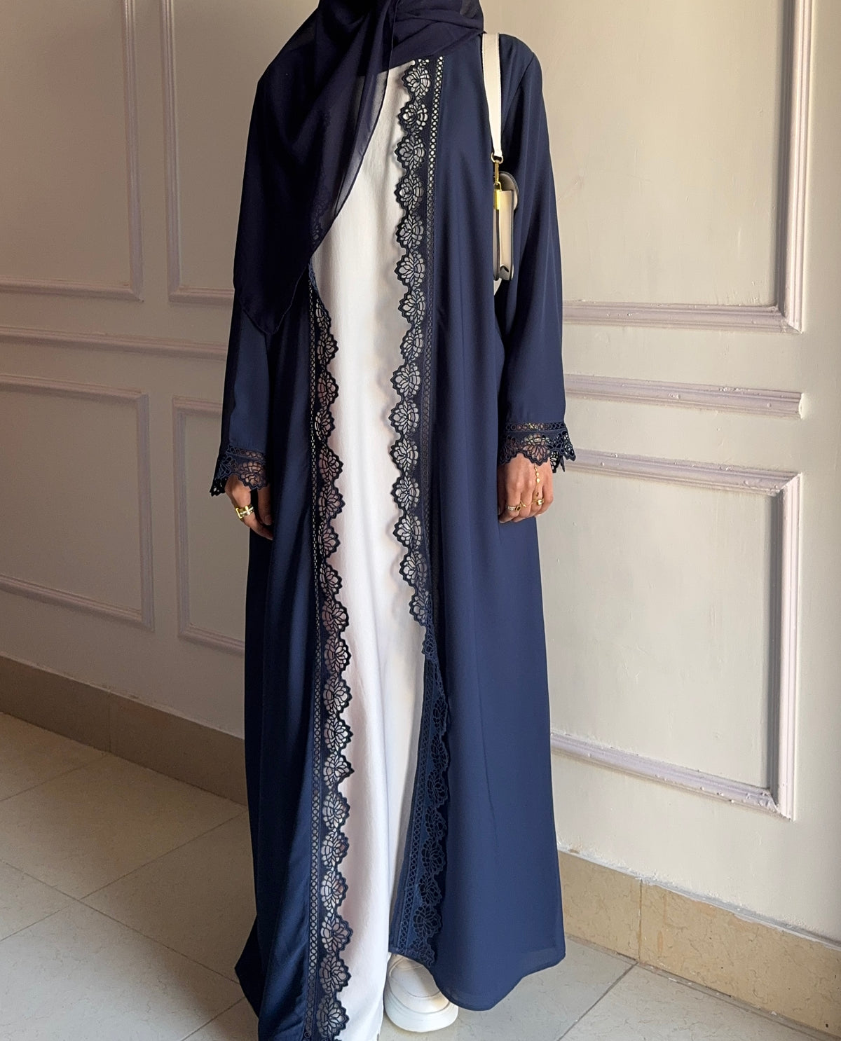 Blue Bloom Abaya