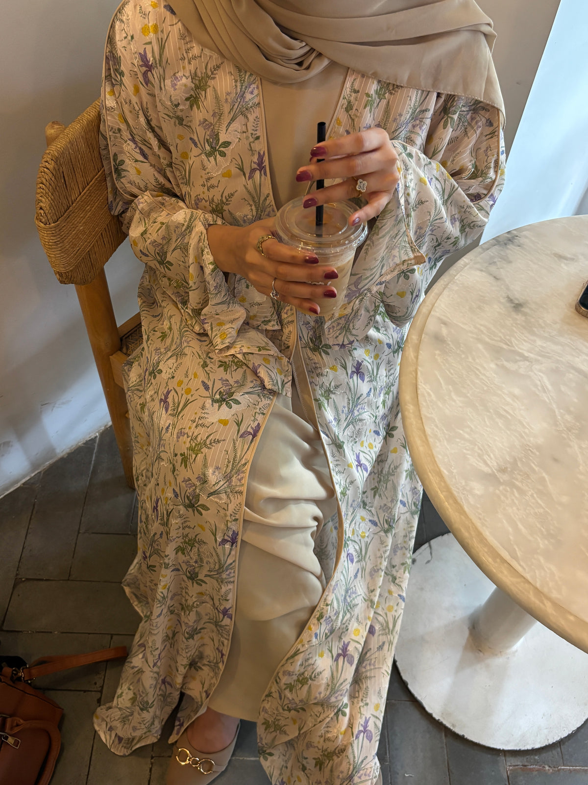 Sand Bloom Abaya