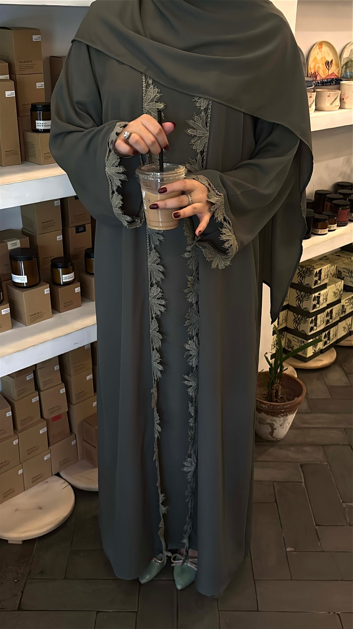Sage Green Abaya